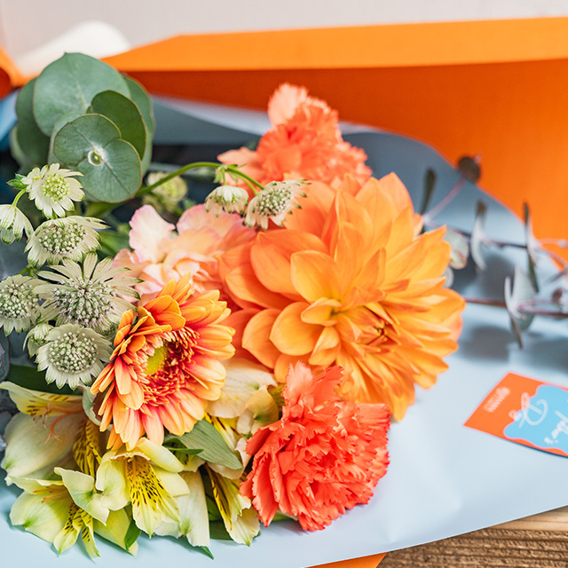 母の日ギフトC/Flower Bouquet L ( yellow&orange )