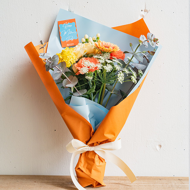 母の日ギフトD/Flower Bouquet M ( yellow&orange )