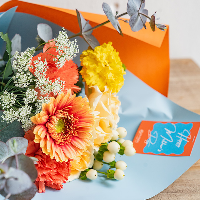 母の日ギフトD/Flower Bouquet M ( yellow&orange )