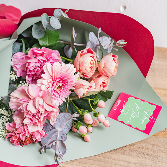 母の日ギフトD/Flower Bouquet M ( red&pink )