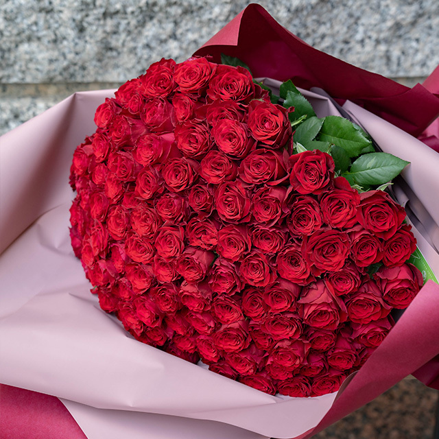 バラ108本【店頭受取・横浜市西区/中区お届け限定】プロポーズフラワー　