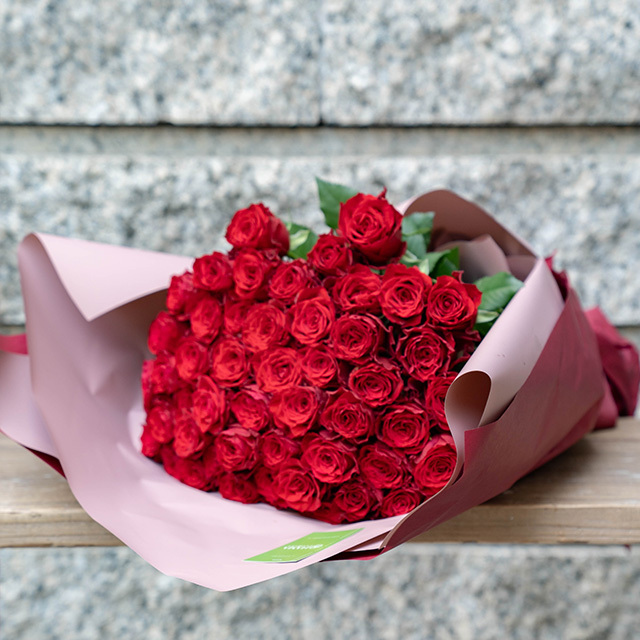 バラ50本【店頭受取・横浜市西区/中区お届け限定】プロポーズフラワー　