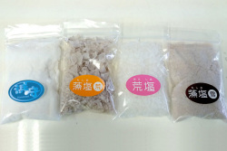 浜守の塩4種味比べお試しセット-ミネラル豊富で無添加の藻塩と塩