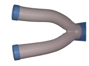 スポットエアコン二口吹き出し冷風ホースセット　90ｍｍｘ２ｍ　フレキホースセット品