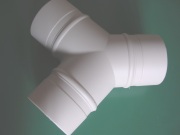 樹脂製分岐Ｙ管（ポリエチレン製）　100ｍｍダクトホース用　グレー　（型式　YK100）