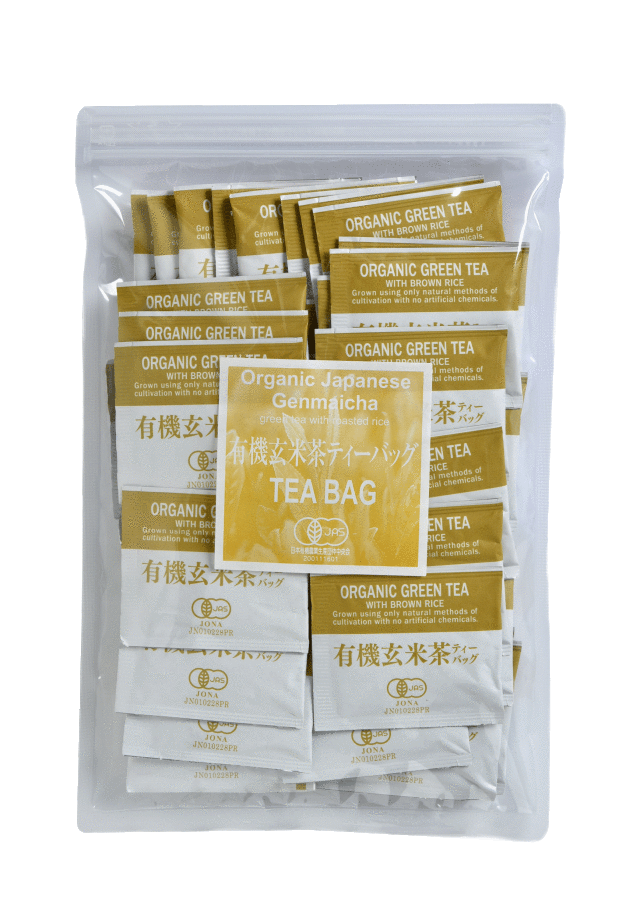 有機玄米茶ティーバッグ　２ｇ×５０ヶ袋入