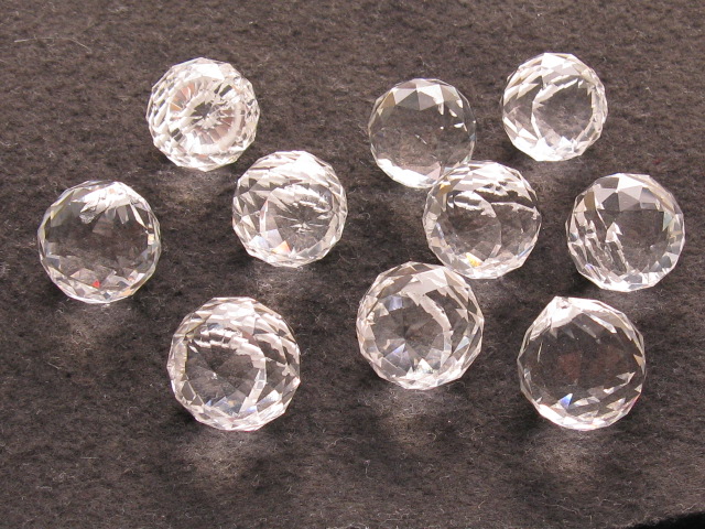 ガラスビーズ　サンキャッチャーポール　約20ｍｍ　（１0個入り）　クリスタル