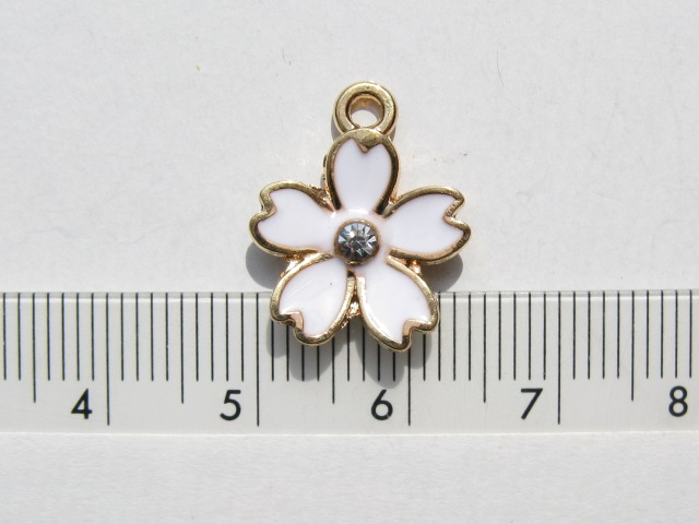 カラーチャーム　さくら(Ａ級ガラス入り)　白