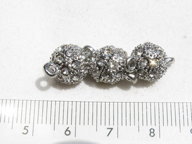 マグネット　１０×１６mm　ロジウムカラー