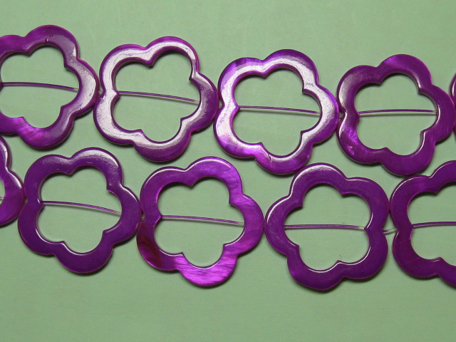 シェルパーツ　30ミリ　梅花梅穴　パープル