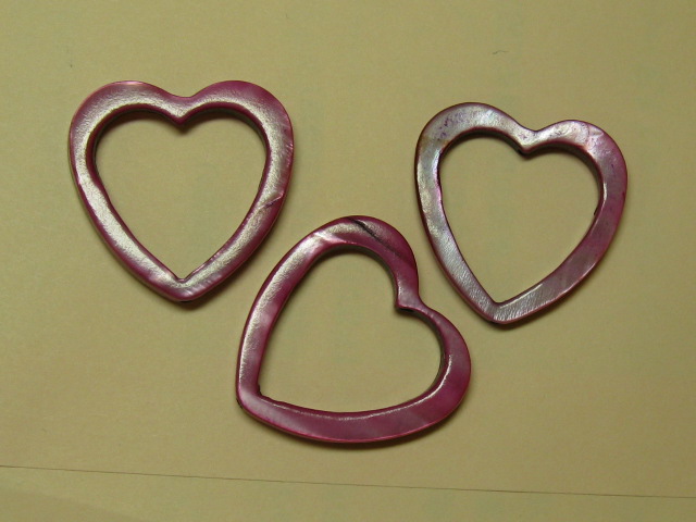 シェルパーツ　30ミリ　ハート・リング　パープル