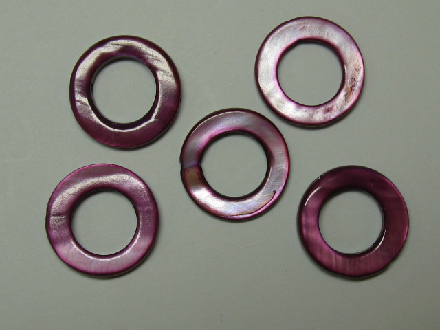 シェルパーツ　20ミリ　丸形・リング　パープル