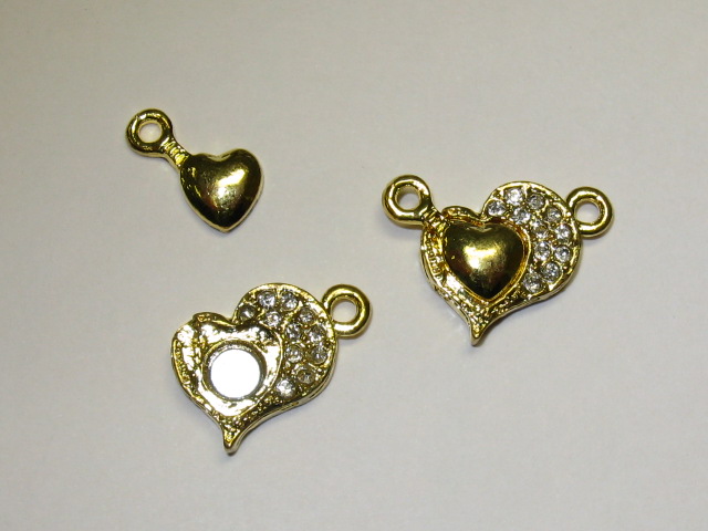 差込みマグネット　２０×１６mm　ゴールドカラー