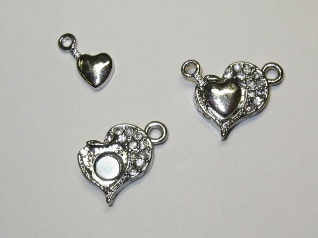 差込みマグネット　２０×１６mm　ロジウムカラー