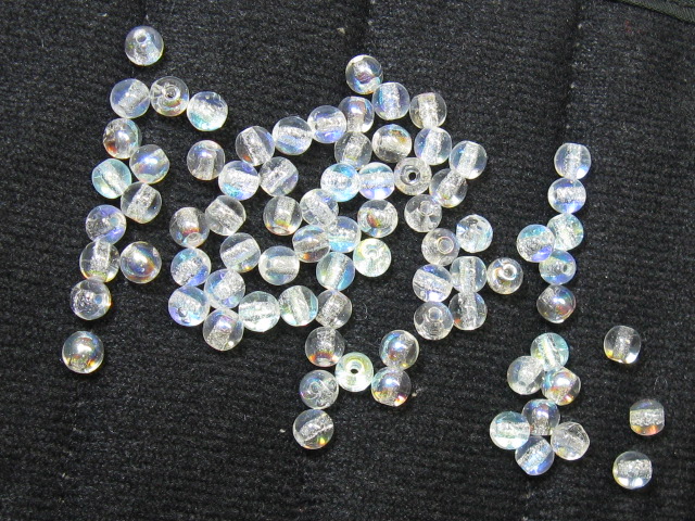 チェコ　プレス　ラウンド　４ミリ　クリスタルAB