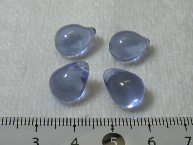 チェコビーズ　ティアドロップ　10×14ミリ　アレキサンドライト