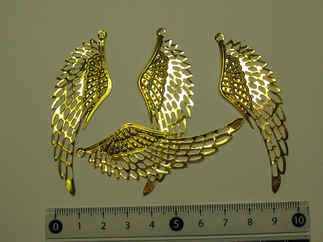 透かし羽　７０×２５mm　ゴールドカラー