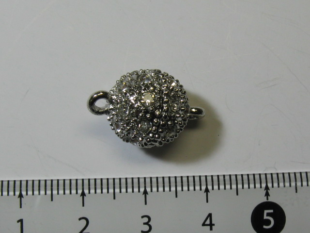 マグネット　１２mm　ロジウムカラー