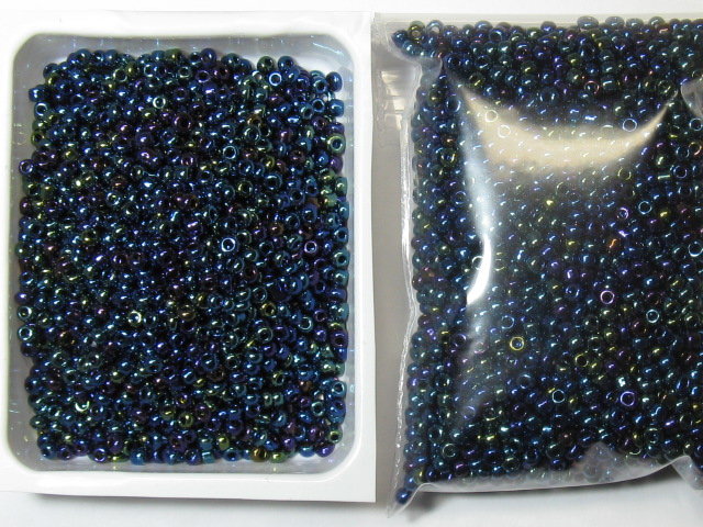 徳用ビーズ　２ミリ　約50ｇ入り　ブルーアイリス