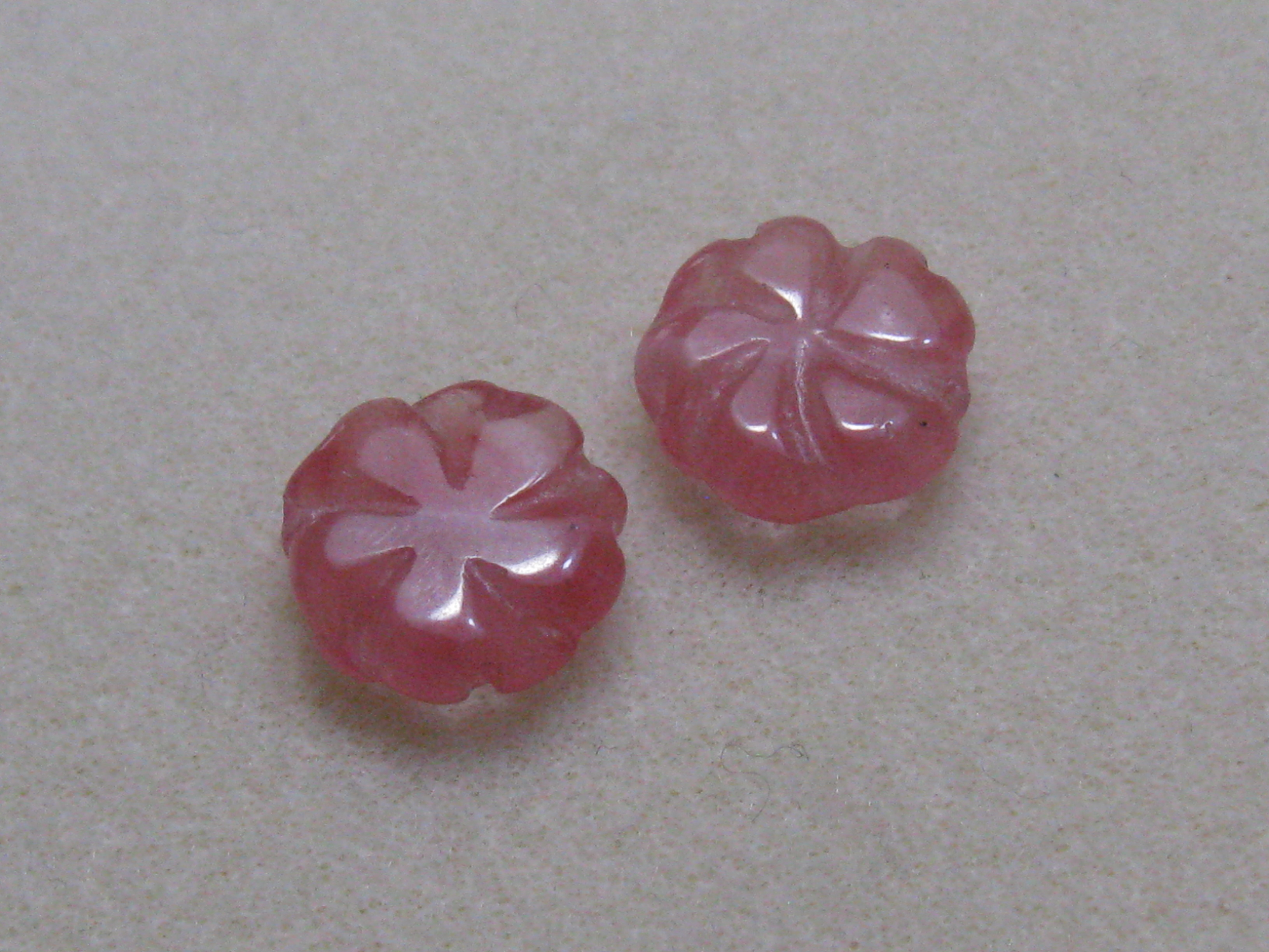 天然石　約１６mm　(２個入り)　チェリークォーツ