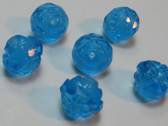 チェコビーズ　ローズバット　８ミリ　アクアマリン