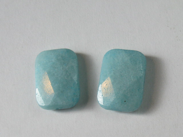 天然石　25×18ミリ　レクタングルカット　アマゾナイト