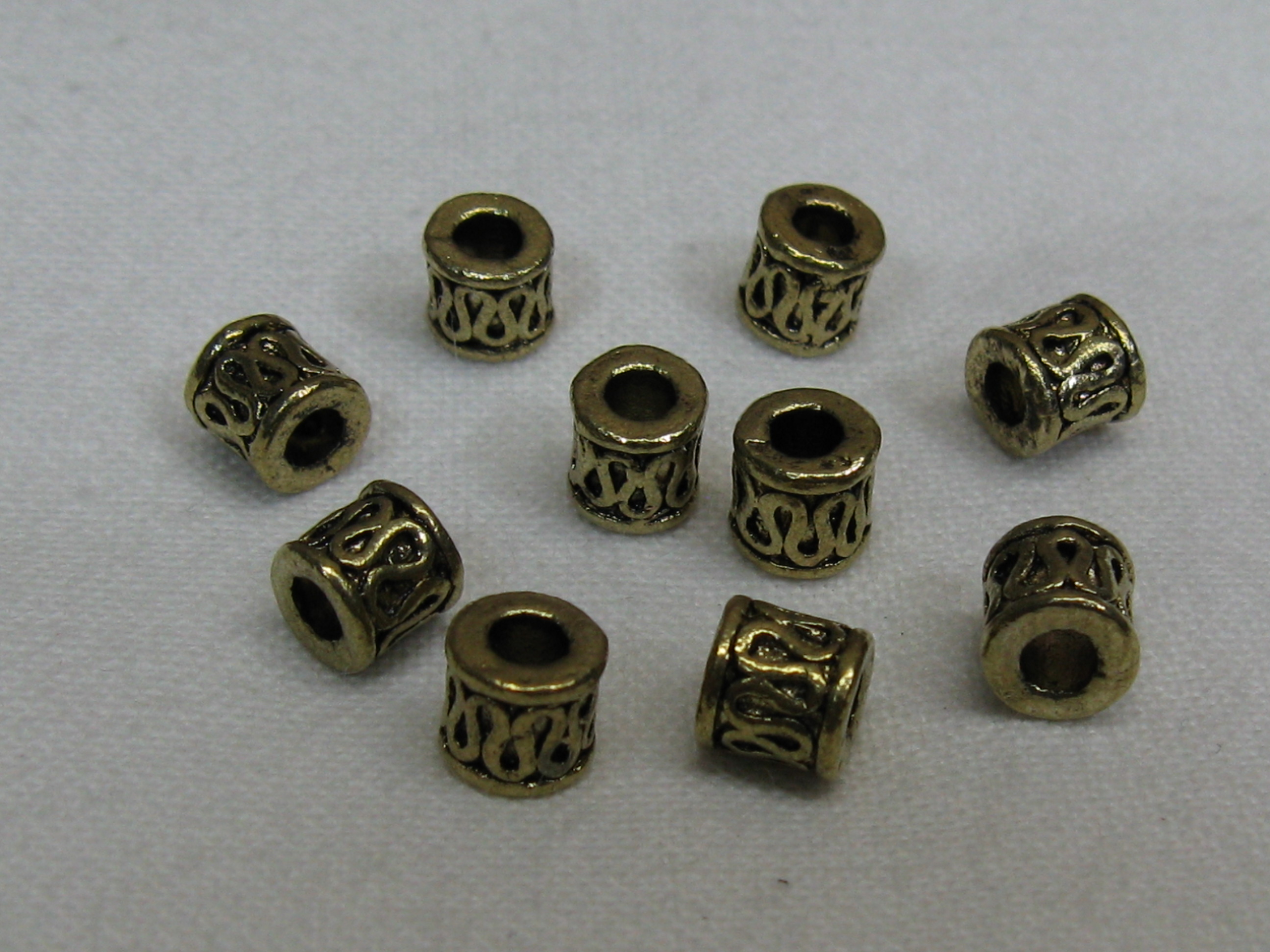 筒型スペーサー　５ミリ　ゴールド　(１０個用)