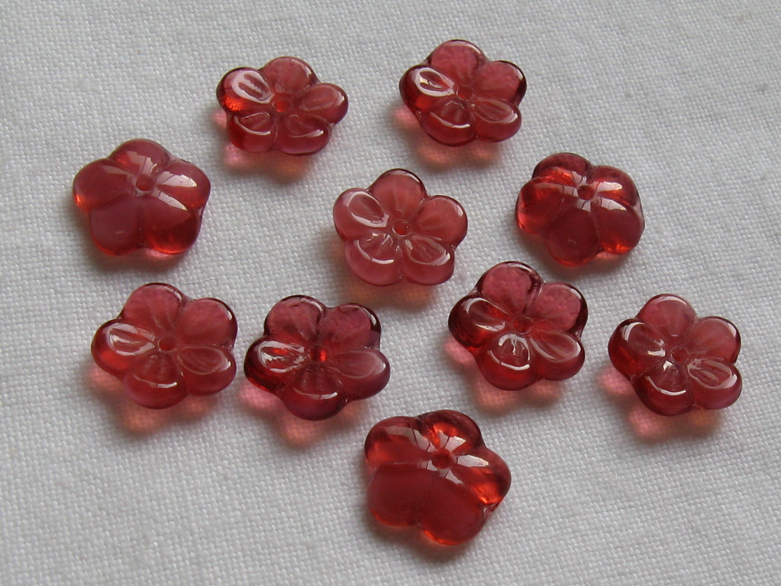 チェコ　プレス　フラワー　１０ミリ　２トーンフューシャ