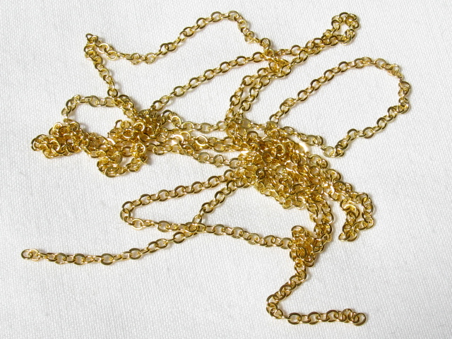 チェーン　あずき　(約１メーター)　ゴールド