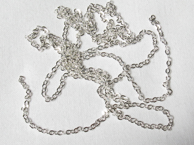 チェーン　あずき　(約１メーター)　シルバー