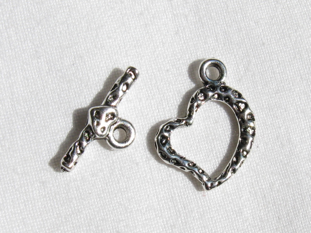 マンテル　ヒョウ柄ハート　シルバー