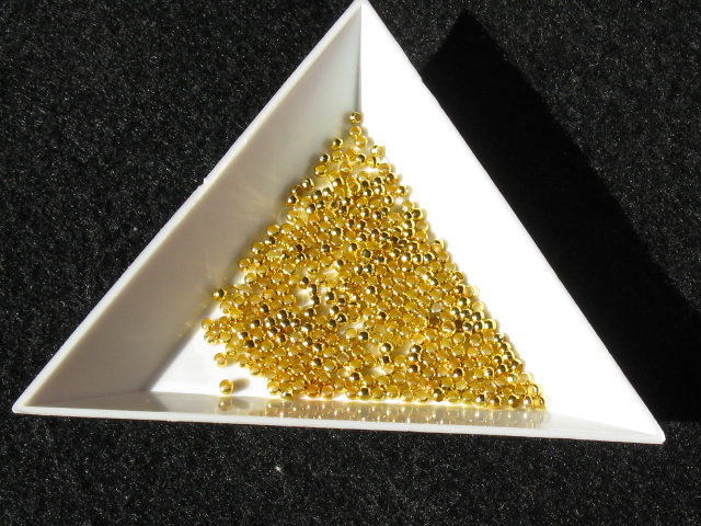 カシメ(つぶし玉)　2ミリ　(300ヶ入)　ゴールド