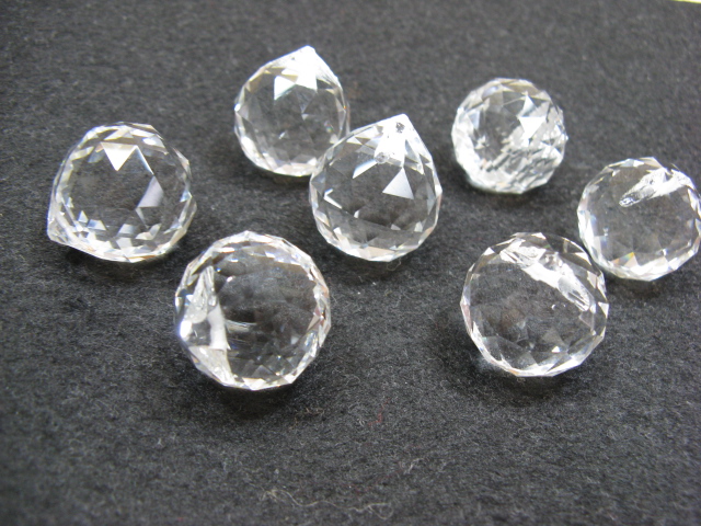 ガラスビーズ　サンキャッチャーポール　約20ｍｍ　クリスタル