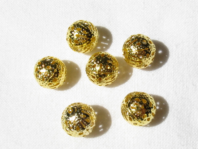 すかし玉　１０mm　ゴールド