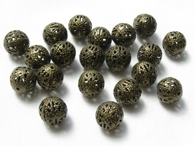 すかし玉　１０mm　金古美　大袋