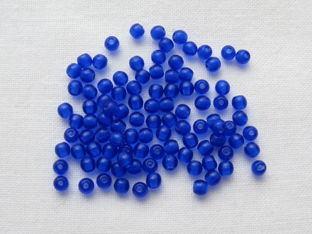 チェコ　プレス　ラウンド　３ミリ　コバルト