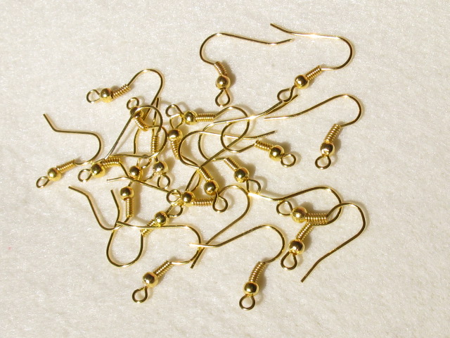 ピアス　釣り針タイプ　(10ペア)　ゴールドカラー