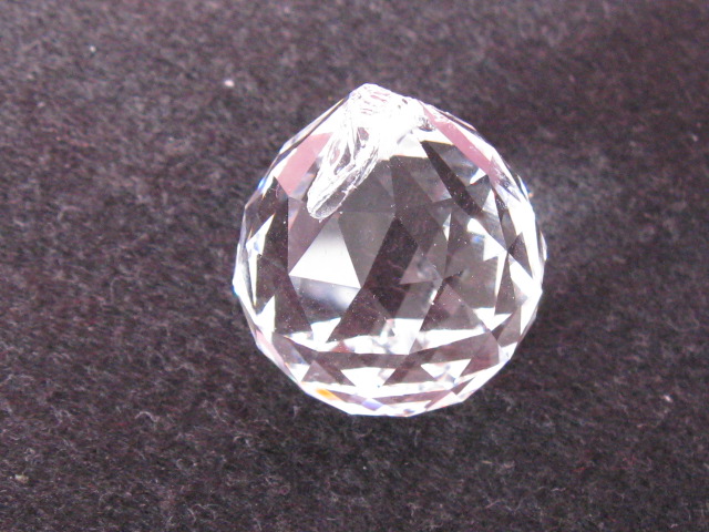 ガラスビーズ　サンキャッチャーポール　約30ｍｍ　（１個入り）　クリスタル