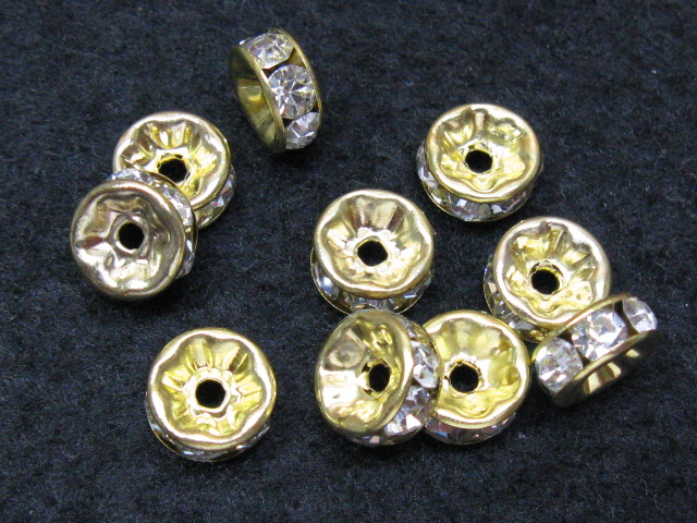 ロンデル　８mm　(10個入り)　ゴールド