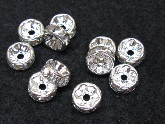 ロンデル　８mm　(10個入り)　シルバー