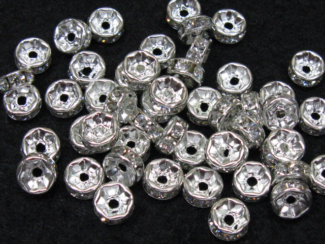 ロンデル　６mm　(50個入り)　シルバー