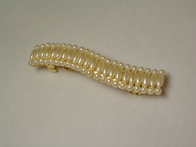 バレッタ　（髪留め部分約6cm・波型）