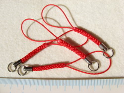 根付ひも　赤色