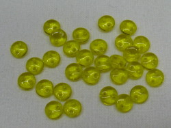 チェコビーズ　レンティル(レンズ豆)　２ホール　６ミリ　レモン