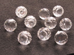 ガラスビーズ　サンキャッチャーポール　約20ｍｍ　（１0個入り）　クリスタル