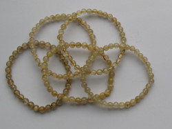 天然石ブレスレット　内径（手首）16.5～17ｃｍタイプ　ゴールドルチル６ミリ玉（5.5~6.5㎜）