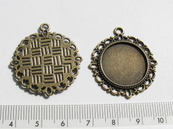 レジン向けメタル　丸型　30mm　金古美