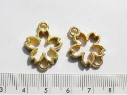 レジン向けメタル　サクラ　17×24mm　ゴールド