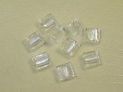 ベネチアン風ガラス　正方形　約10×5ｍｍ　白色