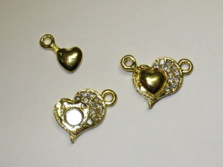 差込みマグネット　２０×１６mm　ゴールドカラー